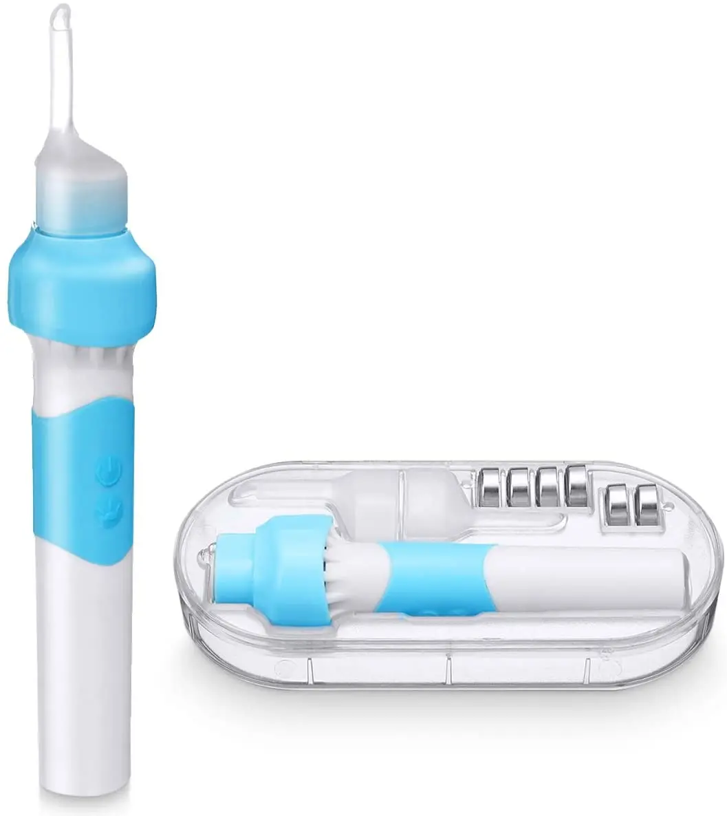 

Private Label Electric Soft and Flexible Silicone Ear Wax Remover with LED light