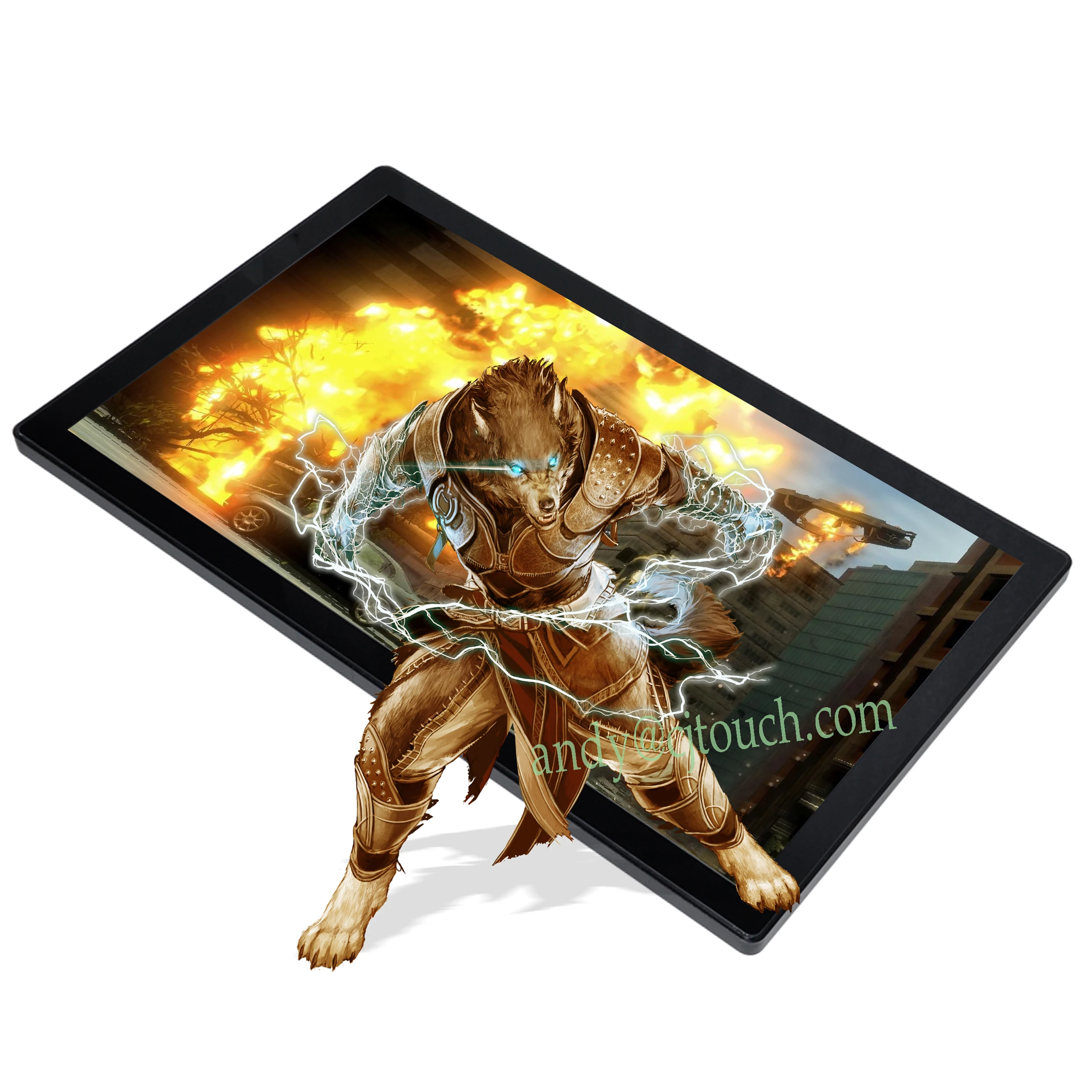 

17" LCD LED touch screen display multi-touch touchscreen vending digital signage, Black color