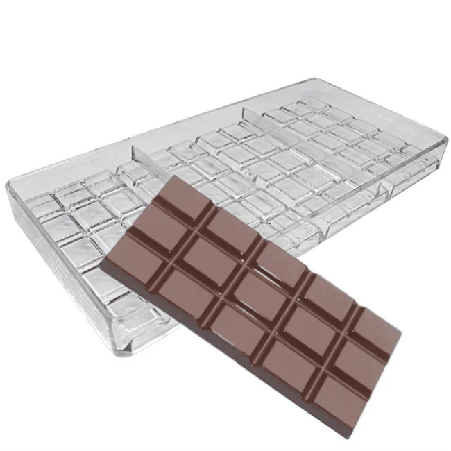 

4 pcs per set one up wonder land clear transparent rigid polycarbonate pc chocolate bar making chocolate mould