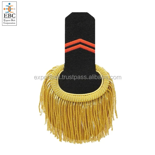 Gold Corded Uniform Shoulder Board With Bullion Tassels Shoulder
