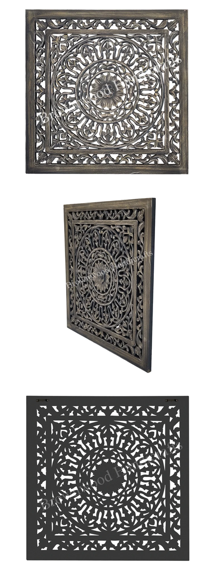 Superior Quality Mdf Wood Hand Carved Decorative Wall Hanging Panel For