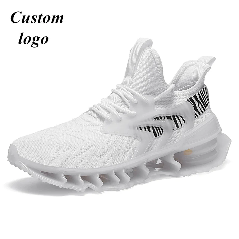 

Wholesale cross-border foreign trade large size flying woven running shoes The bottom of the blade men's shoes
