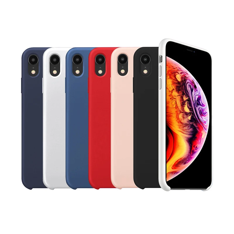 

Custom Soft Tpu Cellphone Mobile Cover Bulk Liquid Silicone Phone Case For Iphone X 8 7 6 Plus, Black, dark blue, blue, red, pink, white.