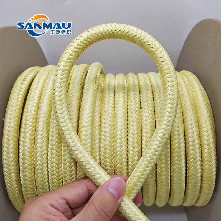 
HIgh performance fire resistant cut proof para aramid rope 8mm 10mm 