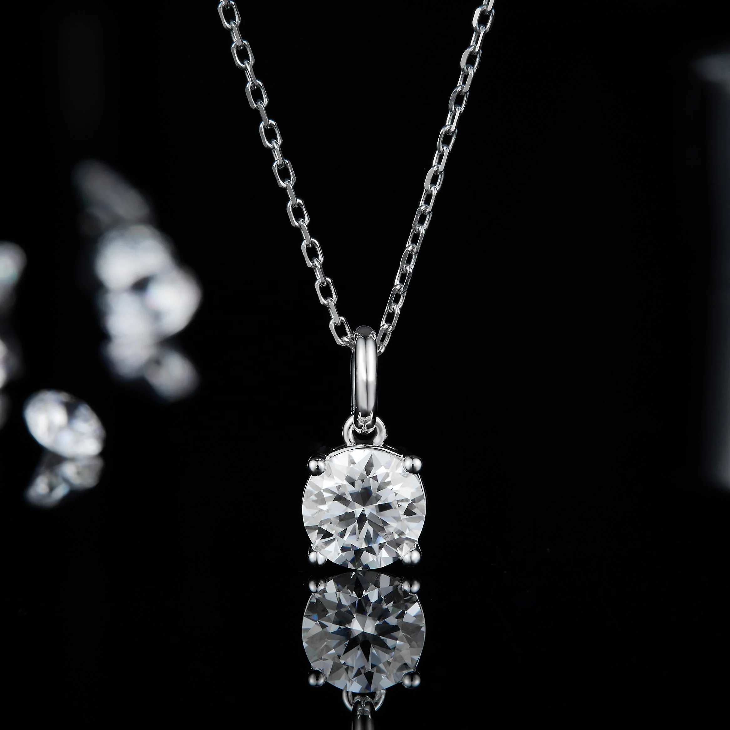 

Abiding Jewelry OEM/ODM Wholesale Real Gold Or Gold Plated Over Sterling Silver 925 Moissanite Necklace