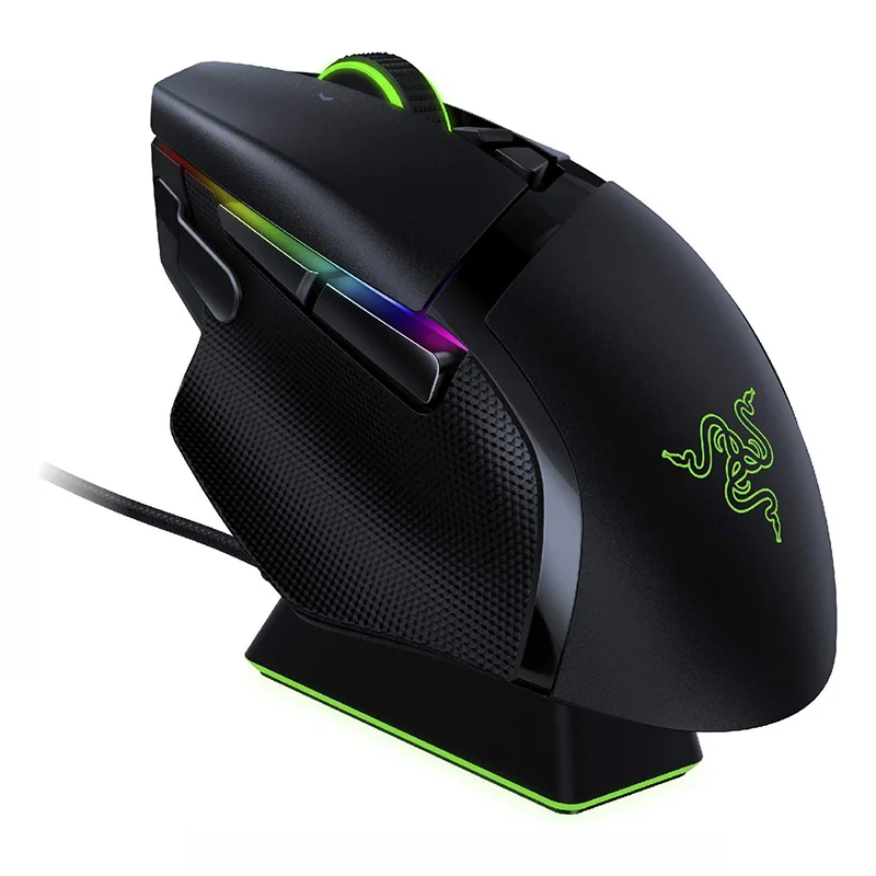 

Razer Basilisk Ultimate Wireless Mouse Charging Dock 11 Programmable Buttons 20000DPI Wireless Gaming Mouse For Computer Games, Black