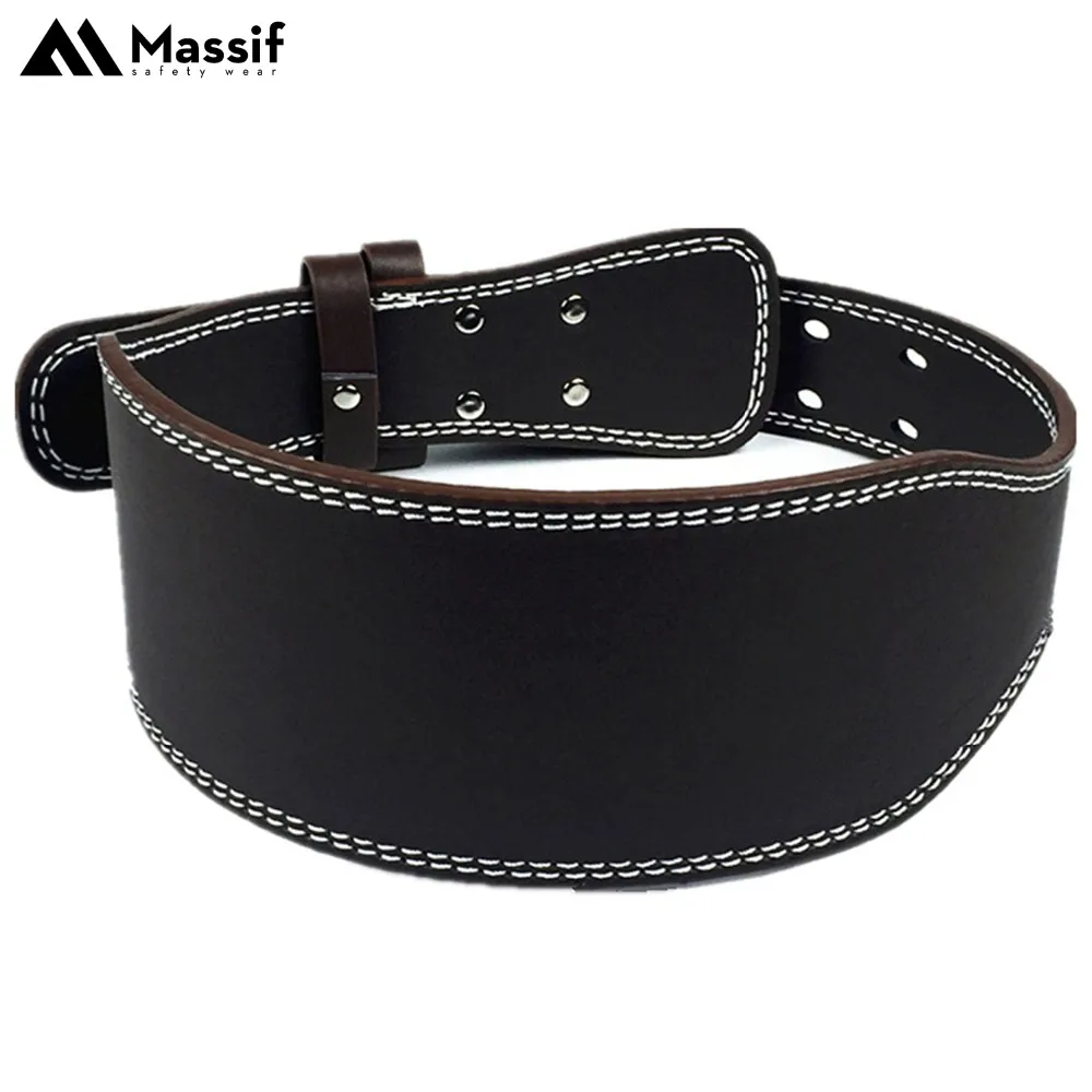Weight Lifting Belt For Fitness Gym Adjustable Leather Belt With 4 Inch