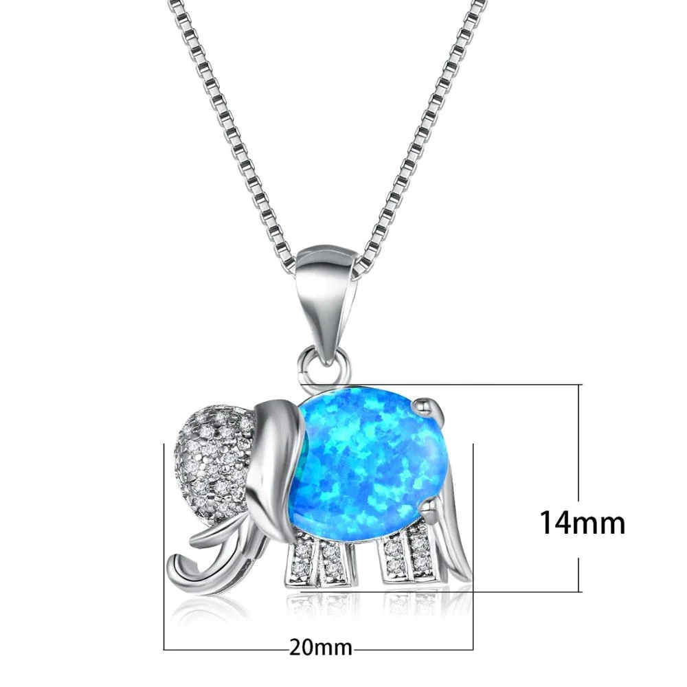 

PUSHI custom shaped good luck 3d necklace charms elephant animal pendant jewelry