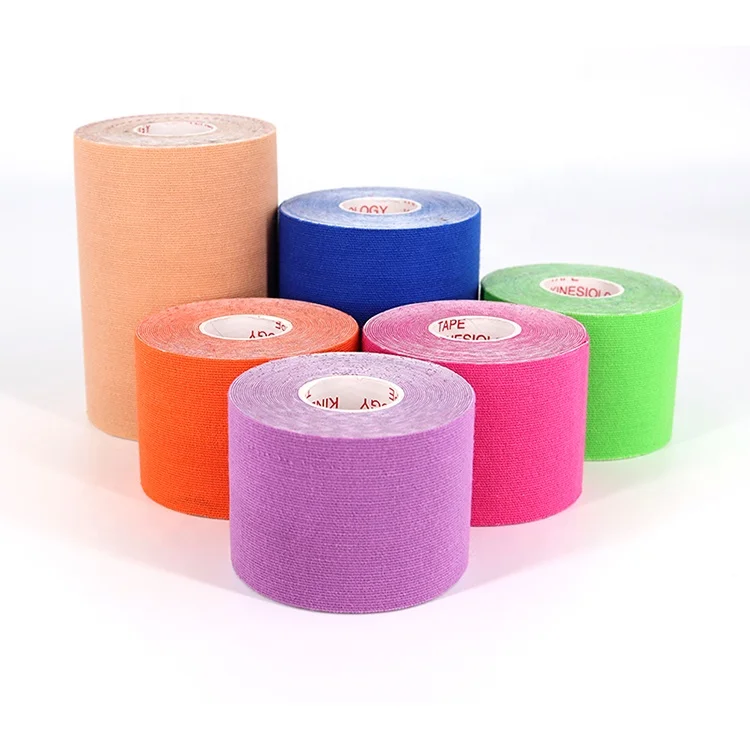 

BLUENJOY High Quality Sport Protection Elastic 4 Way Stretch Kinesiology Bandage Tape, Colorful eelastic waterproof kineisology tape