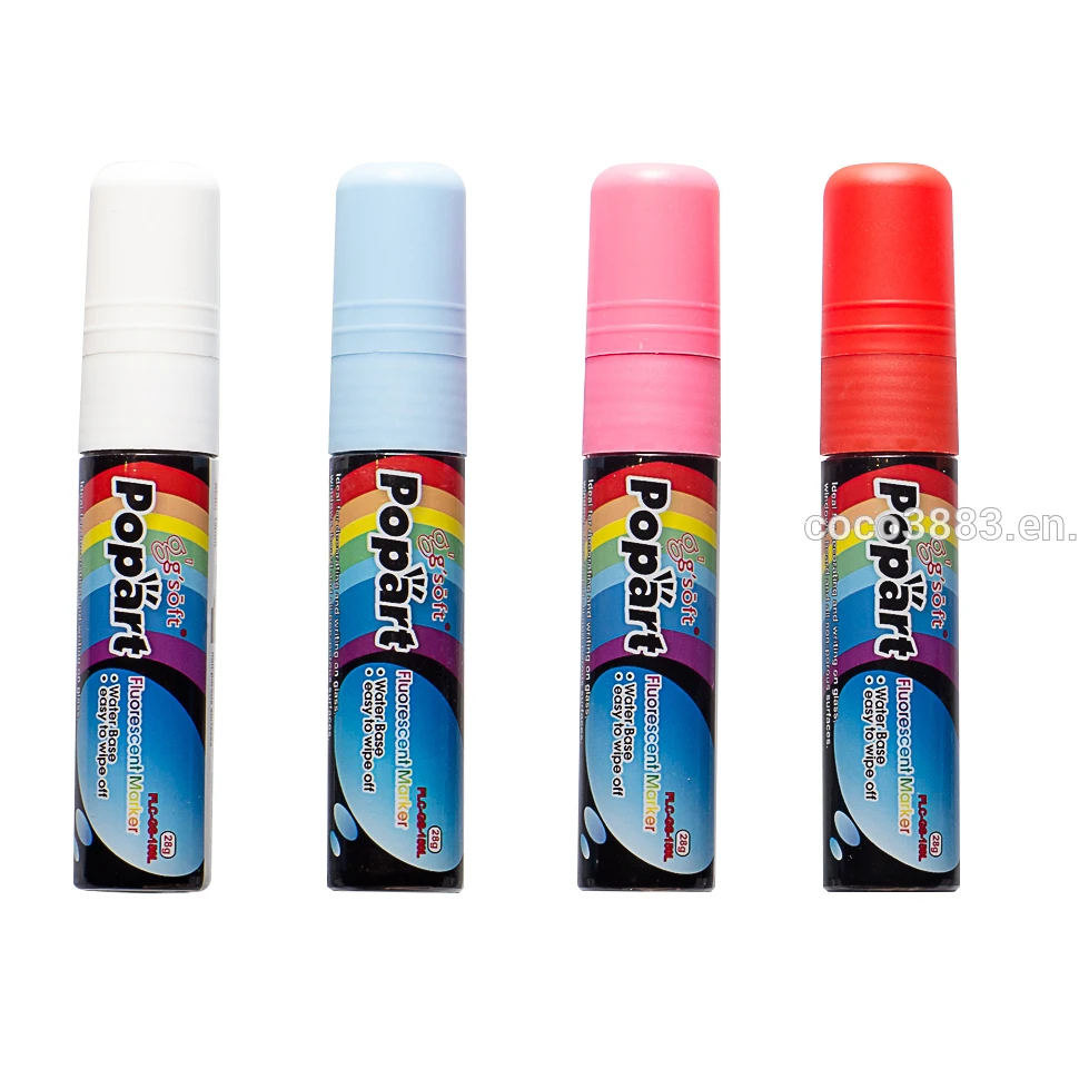 

15 mm Fluorescent Ink color Erasable liquid glass chalk marker