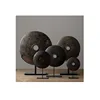 Circle shaped rustic finished Table Decorative Object