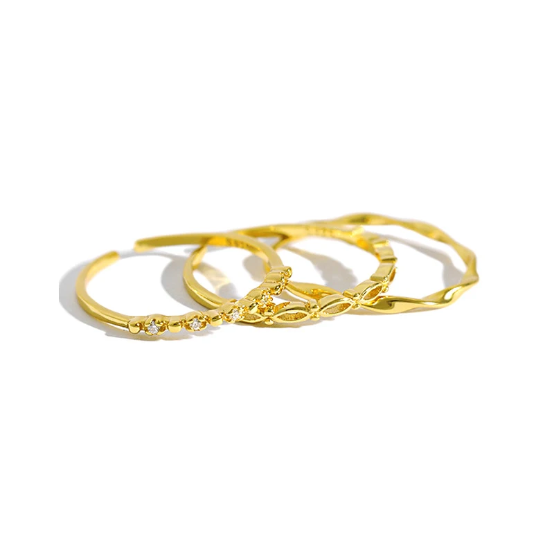 

H-R481 Korean Style Pure Sterling Silver 925 New Style Micro Set Zircon Women'S Versatile Ring