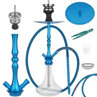 

Hgt68cm Hose150cm Modern Aluminum Hookah Shisha Six Colors Narguile Nargile Smoking Water Pipe factory wholesale Backpack gift