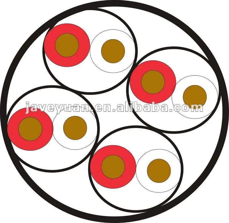 
Taiwan Manufacturer 4 Core 10mm Multi Core Audio Cable 