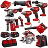 New Original Milwaukee 2695-15 M18 18V Cordless Lithium-Ion 18-Tool Combo Kits