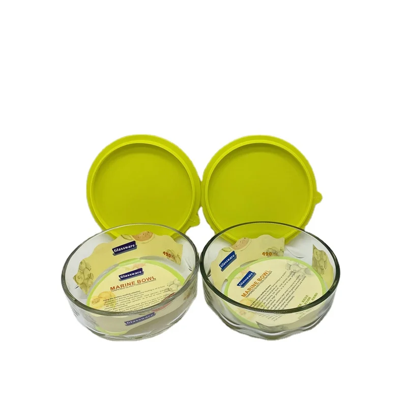 

Good quality and low price ola bowl glass bowl 2 piece set Heat Resistant 2Pieces Portable Storage glass Bowl