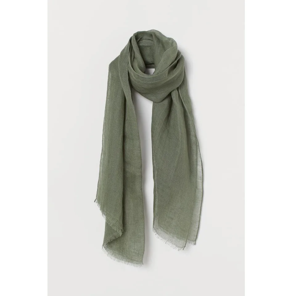
Wholesale Women Linen Army Green Scarves Suitable in Winter from Vietnam with Good Price 