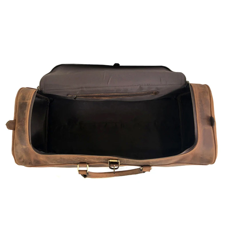 New Custom Leather Duffle Bag Wholesale New Fashion Leather Big Capacity Stock Leather Duffel