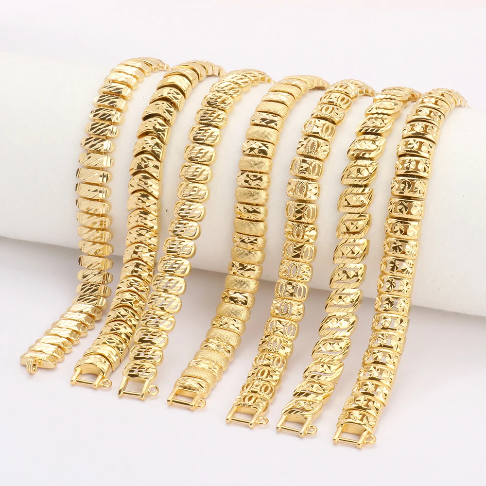

Fashion Jewelry For Women And MenHollow 2021 Popular 24k Gold Plated Bracelet and Charm Bangle and Bracelet