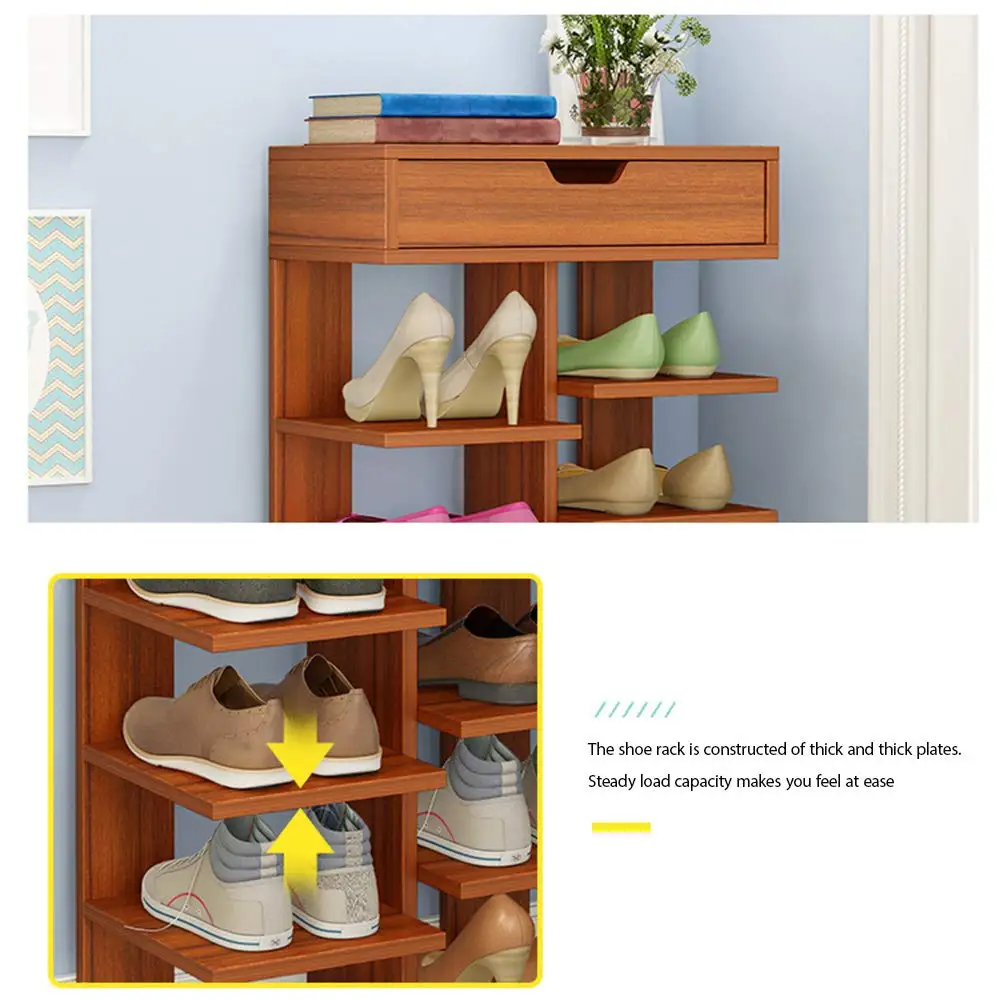 
Custom Bamboo Storage Shoes Rack Stand Shelf Wooden Shoe Rack Cabinet 