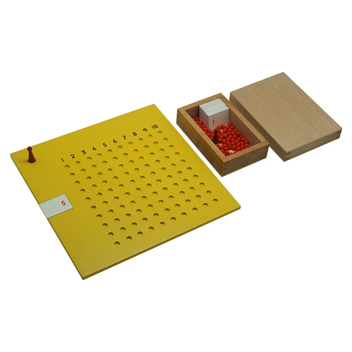 蒙特梭利材料教育木制数学教学教具乘法板公司珠盒婴儿 - buy 乘法板,