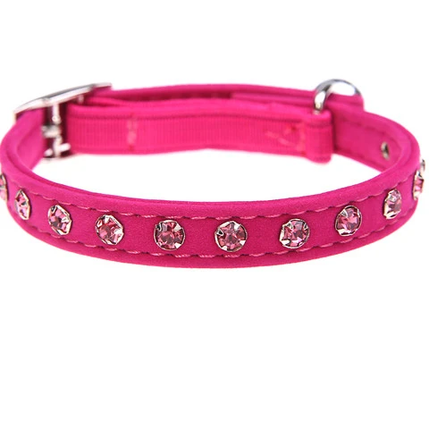 

Wholesale Adjustable Personalized Multicolor Diamante Cat Collar With Elastic Band