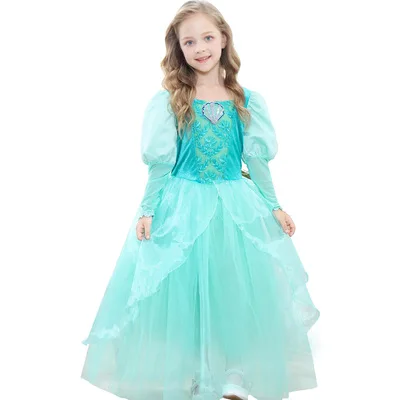 

MQATZ 2021 Tv & Movie Costumes Costume Sofia Belle Rapunzel Princess Dress Kids Prom Party Cosplay Dresses, Green