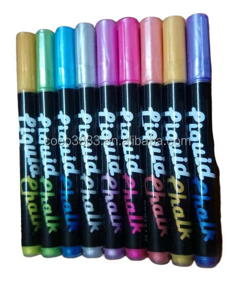 

Metallic Color Water based Wet-Erase Ink OEM Erasable chalk marker