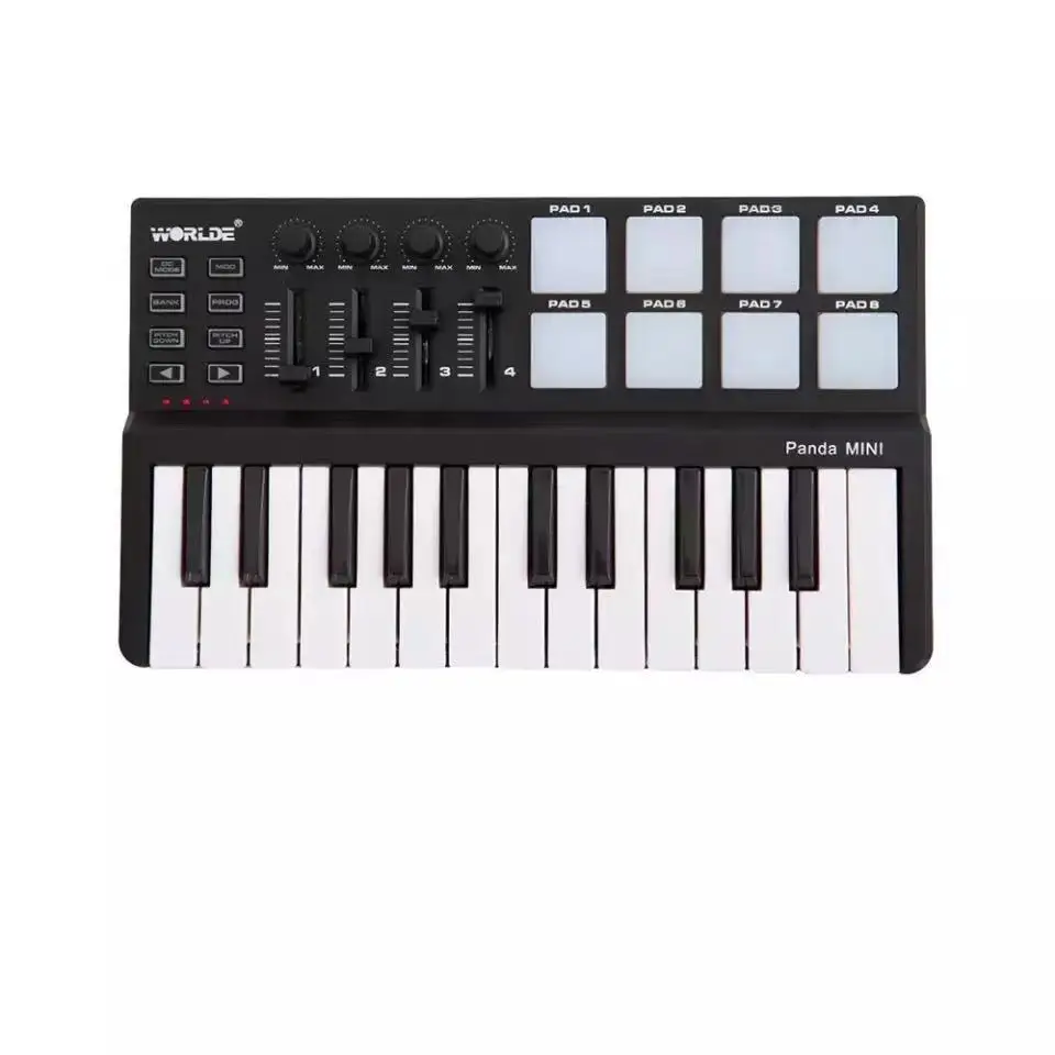 

Without light Worlde Panda MIDI Keyboard Controller 25 keys piano usb digital music Electronic Organ like aka1 mpk mini mk2 mk3