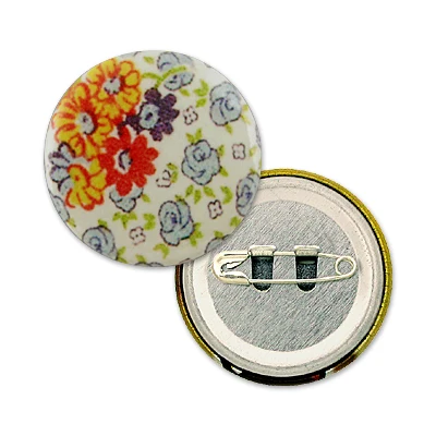 Custom Printed Logo Pin On Tin Button Badge With Metal Backing - Buy ...