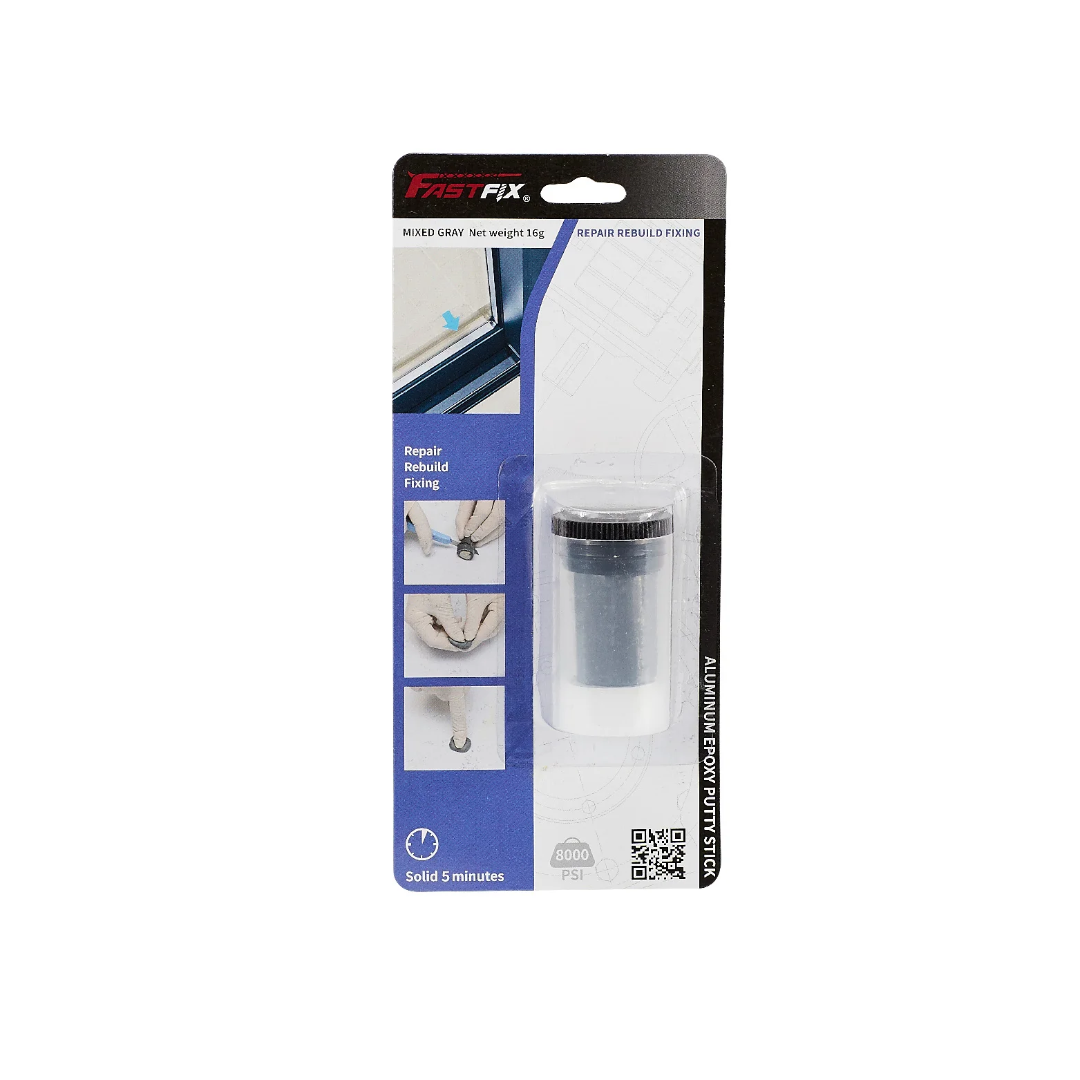 Aluminium Epoxy Resin Epoxy Fixing Putty For Aluminum Gray Metal Steel