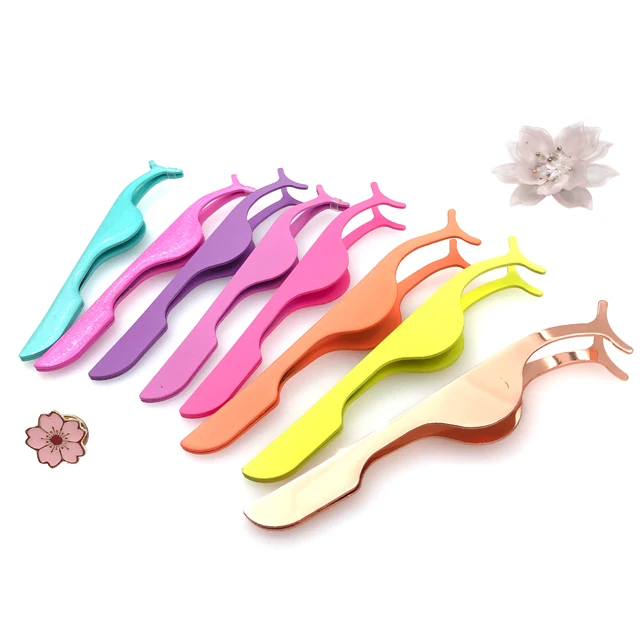 

top quality good price lash tweezers, Rose gold