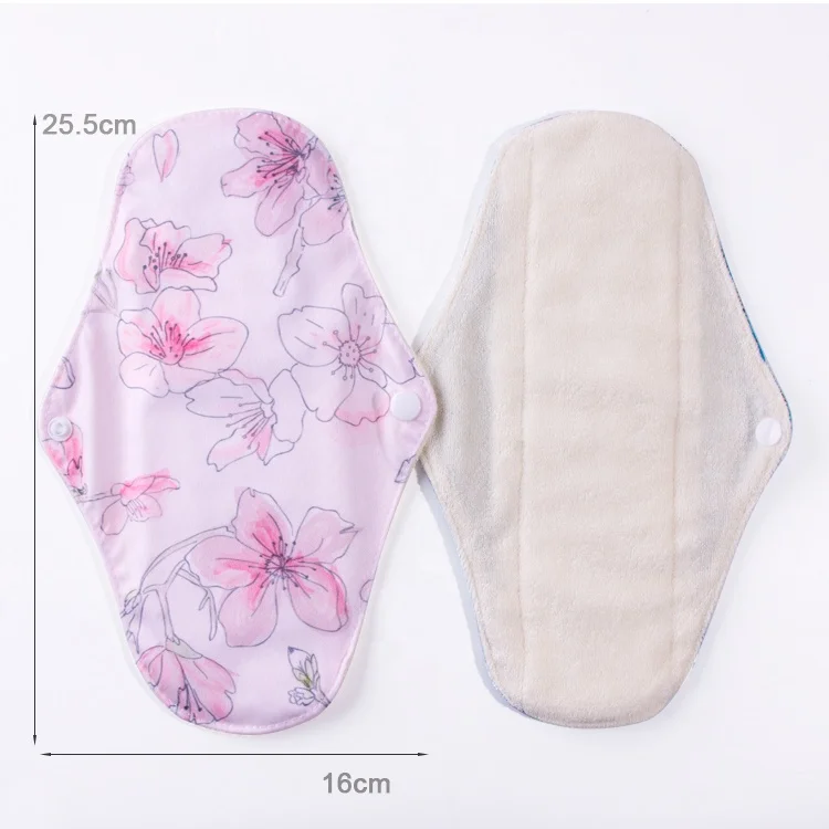 

Good Quality Reusable Organic Bamboo Cloth Menstrual Sanitary Pads For Women