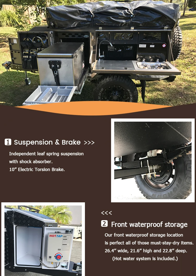 2020 New Adventure Lightweight Off Road Camping Trailer With Slide Out ...