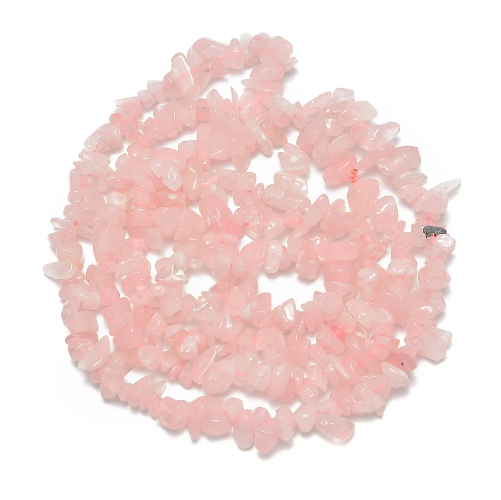 

Nice  34 inch Rose Quartz Chips Beads Stone Chips Jewelry Making