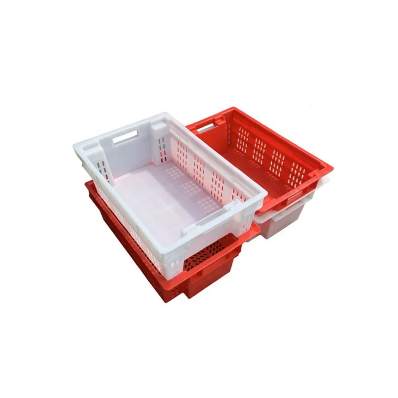 

bulk factory moving stackable crate plastic box, Red, white, blue etc.