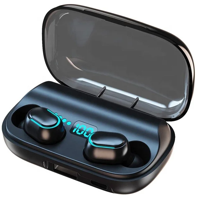 

Free Shipping Factory Offered Wireless Stereo Earbuds In-Ear T1 Earphone 9D Full Frequency HIFI For Mobile Phone, Black white
