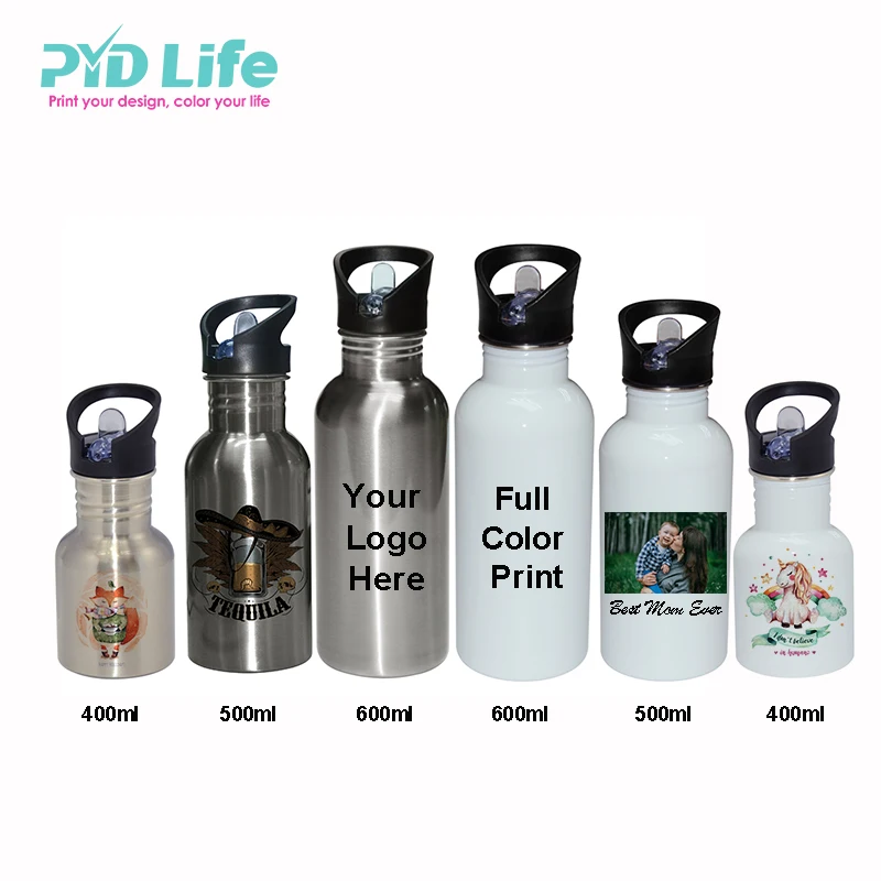 

Eco-friendly Sport Bottle Kids Sport Water Bottle Custom Sublimation Print Wholesale Price In Stock, White/silver