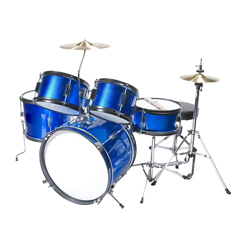 

Manufacturer 16 inch 3 Piece Kids Drum Set Kit with Throne Cymbal Pedal Drumsticks Mirror Blue