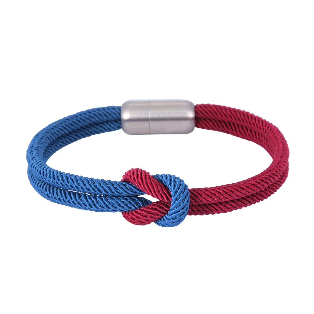 

Minimalist Blue Red Thread Bracelet for Women Men Lucky Double Milan Rope Concentric Knot Charm Couples Jewelry SP1160