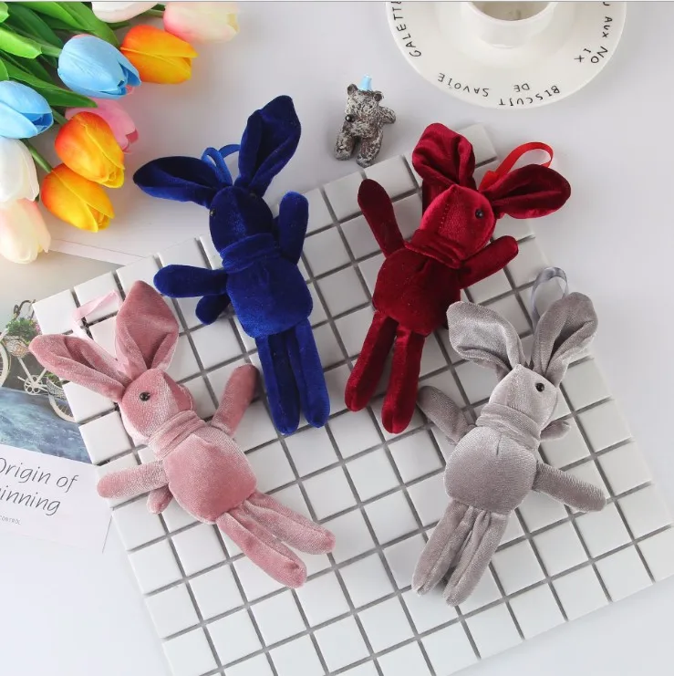 
2020 Plush toy of Korean Plush wish rabbit doll Velvet rabbit hanging annual meeting gift eternal bouquet bag accessories 