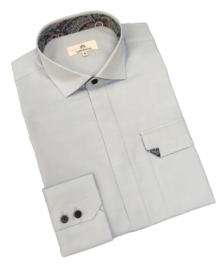 
HOT SELLING fashion patch pocket long sleeve Men Shirt 