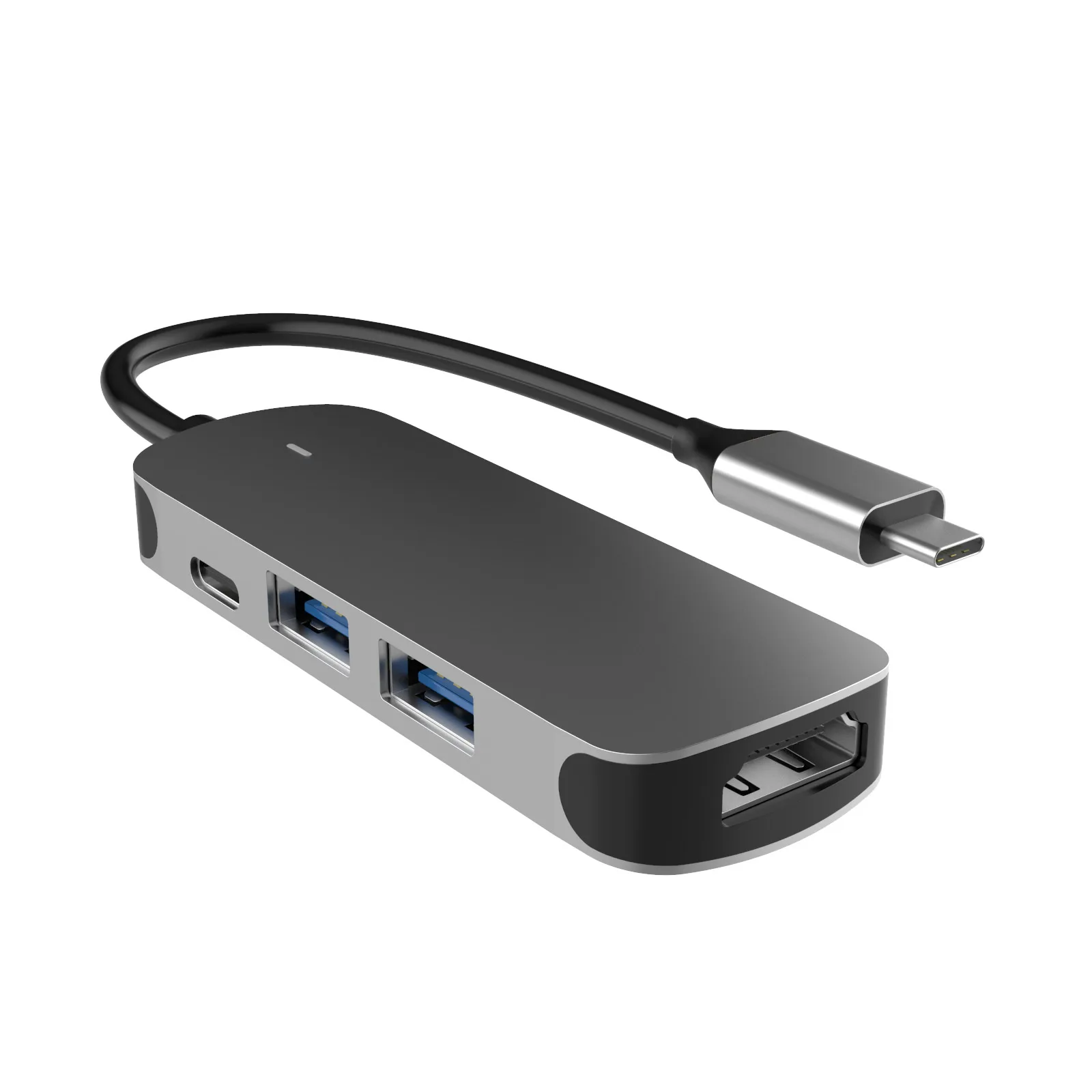 

Wholesale USB C Hub 4 in 1 Type-C to USB 3.0 USB 2.0 PD Charging Adapter Converter, Grey