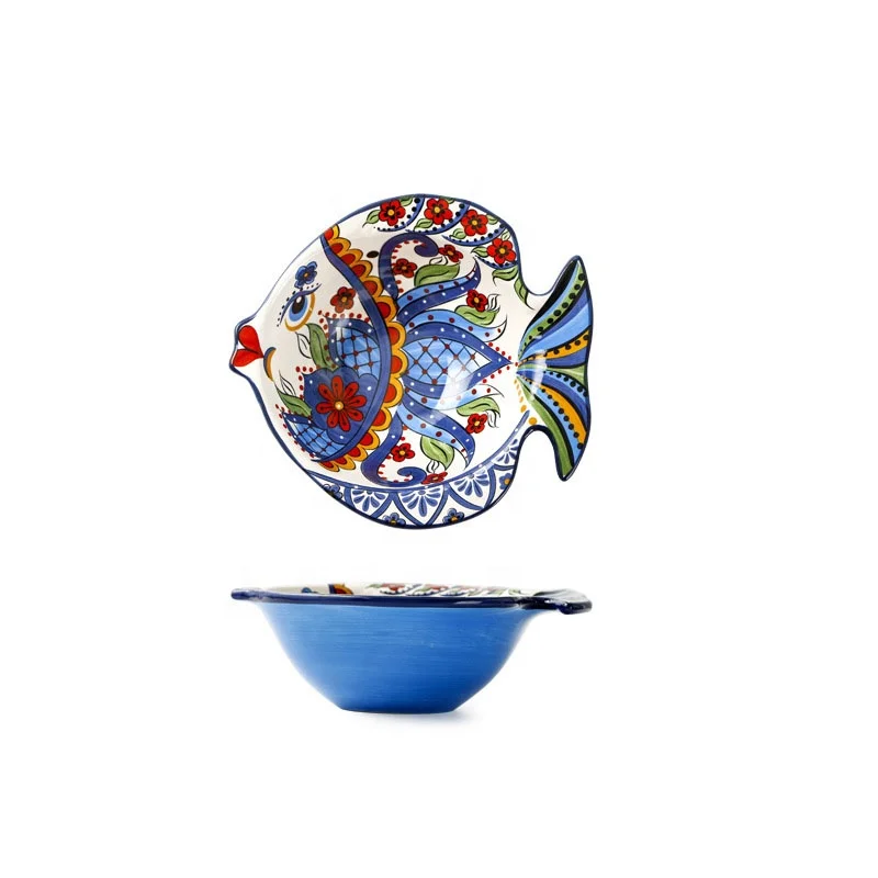

Creative hand-painted irregular fruit bowl small fish bowl
