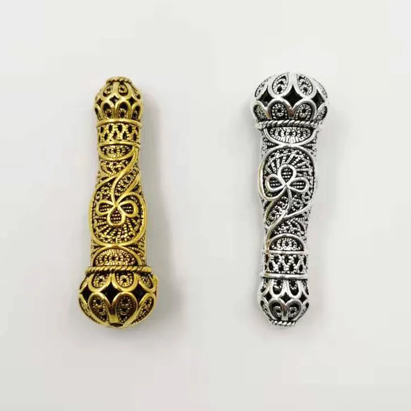 

Big Size IMAMU For making tasbih Gold and Silver Emamu minaret alloy beads accessories Rosary Bracelets accessories for misbaha