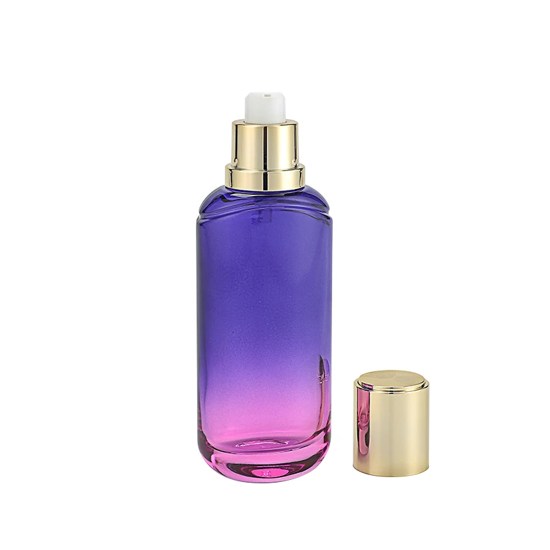 Cosmetic glass bottle set toner lotion serum bottle cream jar skincare cosmetic bottle packaging container factory