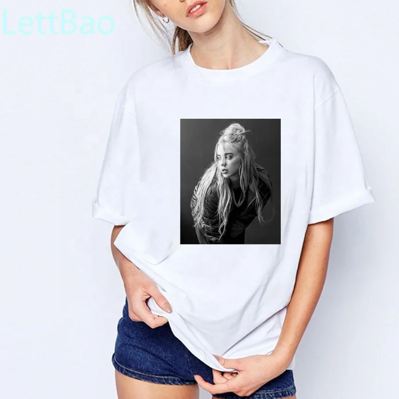 

Wholesale Hip Hop Billie Eilish T Shirt men/women Casual cotton rock Tshirt O-Neck Summer top vogue Tshirt femme High Quality