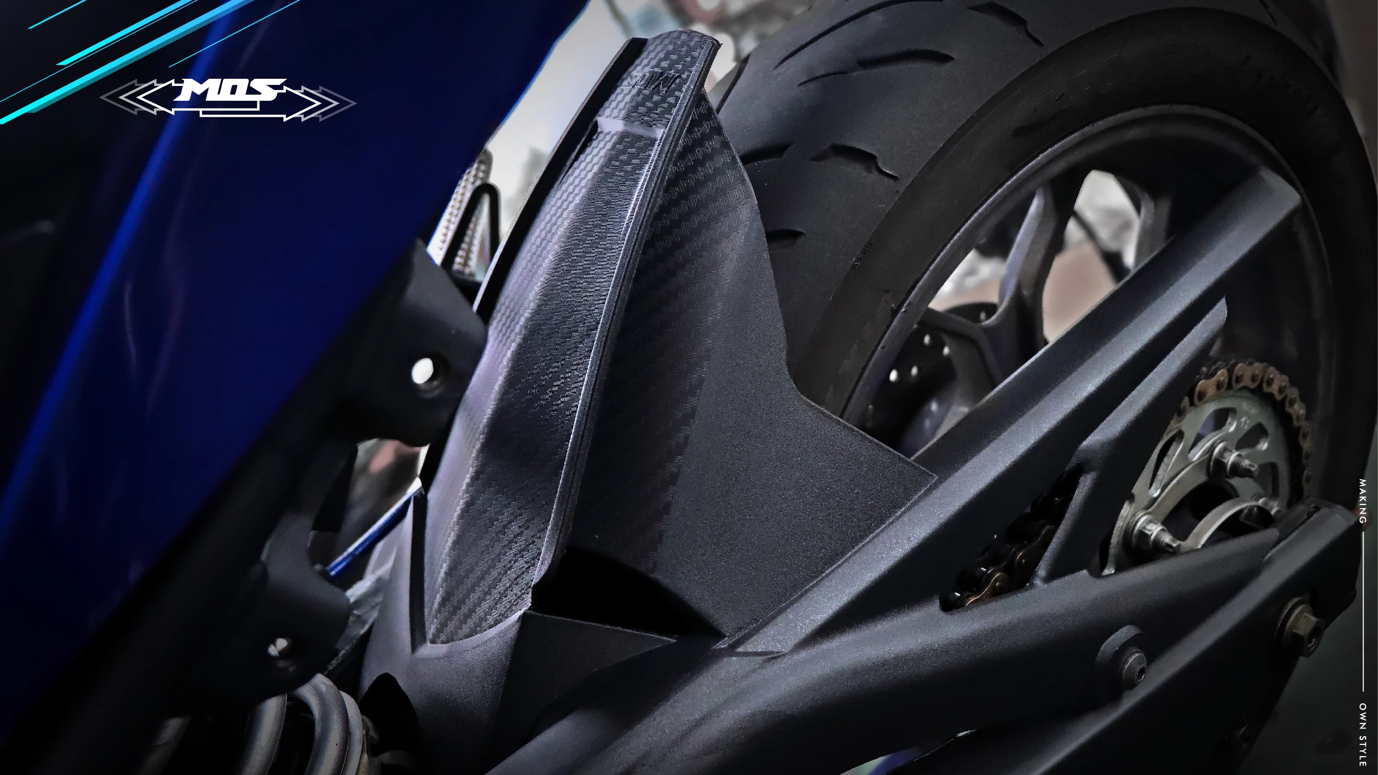 MOS Rear Fender for Yamaha YZF-R3 YZF-R25 MT-03 MT-25 (2015-2020 ...