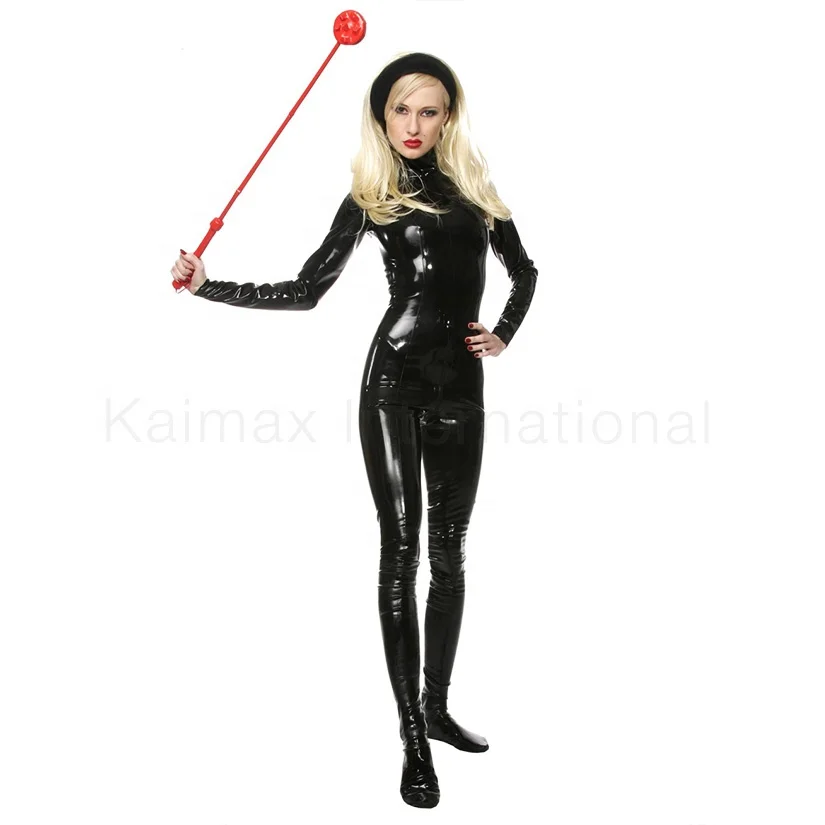 
Custom fetish Bondage Full Body Zipper Red Latex Catsuit 