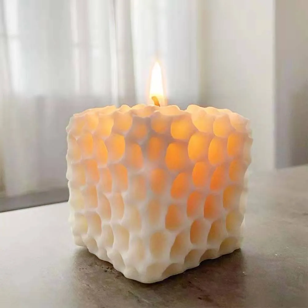 

A280 Aroma Candle Silicone Mold DIY Square Honeycomb Candle Mold Candle Making Supplies Resin Mold, Stock or customized